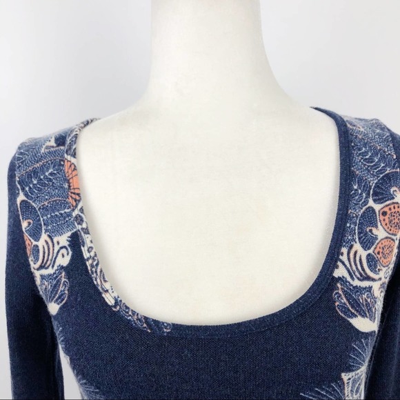 Anthropologie Maeve Navy Eira Sweater Dress Small Long Sleeve - Picture 15 of 15